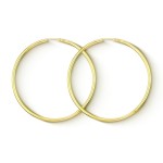 Ohrringe, Creolen, Gelbgold 333 / 8K, Außendurchmesser 60 mm, Breite 2.5 mm, Gewicht ca. 3.2 g