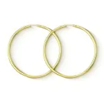 Ohrringe, Creolen, Gelbgold 375 / 9K, Außendurchmesser 60 mm, Breite 2.5 mm, Gewicht ca. 3.2 g