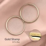 Ohrringe, Creolen, Gelbgold 375 / 9K, Außendurchmesser 25 mm, Breite 1.5 mm, Gewicht ca. 0.7 g
