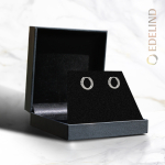 0,06 Karat Diamant Creolen Weißgold in 13 mm