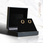 0,06 Karat Diamant Creolen Gelbgold in 13 mm