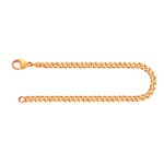 Armband als Panzerkette flach in Gelbgold 585 / 14K, 18 cm lang, 4,1 mm breit, Gewicht ca. 7.7 g.