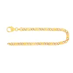 Armband als Dollarkette in Gelbgold 585 / 14 K, 23 cm lang, 3,7mm breit, Gewicht ca. 10.4 g.