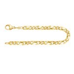 Armband als Dollarkette satiniert in Gelbgold 333 / 8K, 21 cm lang, 4,9 mm breit, Gewicht ca. 12.4 g.