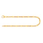Armband als Panzerstegkette in Gelbgold 333 / 8K, 19 cm lang, 3,1 mm breit, Gewicht ca. 2 g.