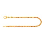 Armband als Zopfkette hohl in Gelbgold 585 / 14K, 19 cm lang, 2,1 mm breit, Gewicht ca. 2.8 g.