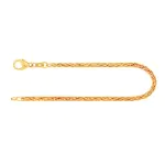 Armband als Zopfkette hohl in Gelbgold 585 / 14K, 20 cm lang, 2.1 mm breit, Gewicht ca. 3 g.