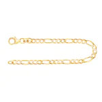 Armband als Figarokette in Gelbgold 333 / 8 Karat, 17 cm lang, 3.1 mm breit, Gewicht ca. 2,1 g.