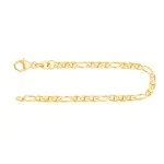 Armband als Panzerstegkette in Gelbgold 333 / 8 K, 21,5 cm lang, 2,5mm breit, Gewicht ca. 2.1 g.