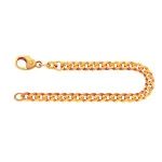 Armband als Panzerkette facettiert in Gelbgold 585 / 14K, 21 cm lang, 3,9 mm breit, Gewicht ca. 6 g.