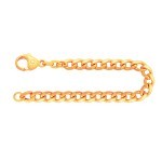 Armband als Panzerkette hohl in Gelbgold 375 / 9K, 21 cm lang, 4,7 mm breit, Gewicht ca. 5.4 g.