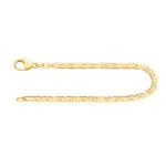 Armband als Königskette in Gelbgold 585 / 14K, 18,7 cm lang, 2,3 mm breit, Gewicht ca. 7.2 g.