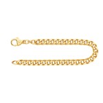 Armband als Panzerkette hohl in Gelbgold 585 / 14K, 21 cm lang, 5,4 mm breit, Gewicht ca. 8.2 g.