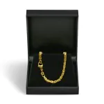 Armband als Königskette in Gelbgold 585 / 14K, 18,7 cm lang, 3 mm breit, Gewicht ca. 11 g.