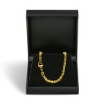 Armband als Königskette in Gelbgold 333 / 8 K, 19 cm lang, 3mm breit, Gewicht ca. 9.8 g.