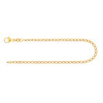 Armband als Zwillingspanzerkette in Gelbgold 333 / 8K, 18,5 cm lang, 2,1 mm breit, Gewicht ca. 1.3 g.