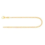 Armband als Zwillingspanzerkette in Gelbgold 333 / 8K, 18,5 cm lang, 2,1 mm breit, Gewicht ca. 1.3 g.