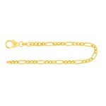 Armband als Figarokette diamantiert Gliederung 3+1 in Gelbgold 585 / 14K, 19 cm lang, 2,8 mm breit, Gewicht ca. 4.2 g.