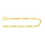 Armband als Figarokette diamantiert Gliederung 3+1 in Gelbgold 585 / 14K, 19 cm lang, 2,8 mm breit, Gewicht ca. 4.2 g.