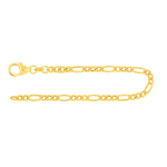 Armband Figarokette diamantiert Gliederung 3+1 Gelbgold
