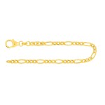 Armband als Figarokette diamantiert in Gelbgold 333 / 8K, 21 cm lang, 2,8 mm breit, Gewicht ca. 3.7 g.