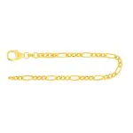 Armband als Figarokette diamantiert in Gelbgold 333 / 8K, 21 cm lang, 2,8 mm breit, Gewicht ca. 3.7 g.