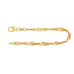Armband als Singapurkette in Gelbgold 585 / 14K, 19 cm lang, 2,9 mm breit, Gewicht ca. 3 g.