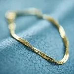 Armband als Singapurkette in Gelbgold 585 / 14 K, 18,5 cm lang, 2,9mm breit, Gewicht ca. 2.9 g.