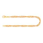 Armband als Singapurkette in Gelbgold 333 / 8 Karat, 17 cm lang, 3.4 mm breit, Gewicht ca. 2,9 g.