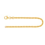 Armband als Ankerkette diamantiert in Gelbgold 333 / 8K, 18,7 cm lang, 2,5 mm breit, Gewicht ca. 5.4 g.