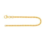 Armband als Ankerkette diamantiert in Gelbgold 333 / 8K, 18,7 cm lang, 2,5 mm breit, Gewicht ca. 5.4 g.