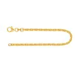 Armband als Ankerkette diamantiert in Gelbgold 585 / 14K, 21 cm lang, 2,5 mm breit, Gewicht ca. 7.3 g.