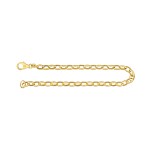 Armband als Erbskette hohl in Gelbgold 333 / 8K, 19 cm lang, 4,5 mm breit, Gewicht ca. 2.5 g.