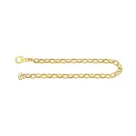 Armband als Erbskette hohl in Gelbgold 333 / 8K, 21 cm lang, 4,5 mm breit, Gewicht ca. 2.7 g.