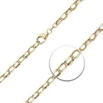 Armband als Erbskette hohl in Gelbgold 585 / 14K, 21 cm lang, 4,5 mm breit, Gewicht ca. 3,3 g.