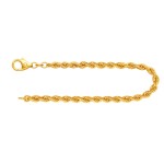 Armband als Kordelkette hohl in Gelbgold 333 / 8K, 18,5 cm lang, 3,8 mm breit, Gewicht ca. 3.4 g.