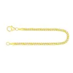 Armband als Panzerkette weit in Gelbgold 585 / 14K, 21 cm lang, 3,6 mm breit, Gewicht ca. 7.8 g.