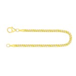 Armband als Panzerkette weit in Gelbgold 750 / 18K, 18.7 cm lang, 3,6 mm breit, Gewicht ca. 8.4 g.