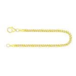 Armband als Panzerkette weit in Gelbgold 750 / 18K, 18.7 cm lang, 3,6 mm breit, Gewicht ca. 8.4 g.