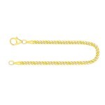 Armband als Panzerkette weit in Gelbgold 333 / 8K, 21 cm lang, 3,6 mm breit, Gewicht ca. 6.5 g.
