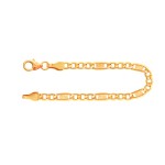 Armband als Fantasiekette in Gelbgold 585 / 14K, 21 cm lang, 3,5 mm breit, Gewicht ca. 2.5 g.