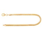 Armband als Panzerkette hohl in Gelbgold 585 / 14K, 19 cm lang, 3 mm breit, Gewicht ca. 2.3 g.