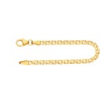 Armband als Zwillingspanzerkette in Gelbgold 585 / 14K, 18 cm lang, 2.9 mm Breit, Gewicht ca. 2.2 g.