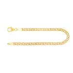 Armband als Zwillingspanzerkette in Gelbgold 585 / 14 K, 22 cm lang, 3,9mm breit, Gewicht ca. 5.1 g.