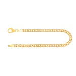 Armband als Zwillingspanzerkette in Gelbgold 585 / 14 K, 21,5 cm lang, 3,9mm breit, Gewicht ca. 5 g.
