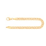 Armband als Zwillingspanzerkette in Gelbgold 585 / 14K, 18 cm lang, 3.9 mm breit, Gewicht ca. 2 g.