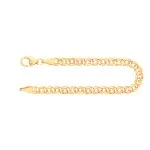 Armband als Zwillingspanzerkette in Gelbgold 375 / 9K, 20 cm lang, 3,9 mm breit, Gewicht ca. 2.1 g.