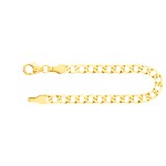 Armband als Panzerkette weit in Gelbgold 585 / 14 K, 23 cm lang, 3,9mm breit, Gewicht ca. 5.1 g.