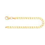 Armband als Panzerkette facettiert in Gelbgold 585 / 14K, 21 cm lang, 3,1 mm breit, Gewicht ca. 3 g.