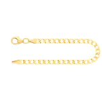 Armband als Panzerkette facettiert in Gelbgold 585 / 14 Karat, 20 cm lang, 3.1 mm breit, Gewicht ca. 3 g.